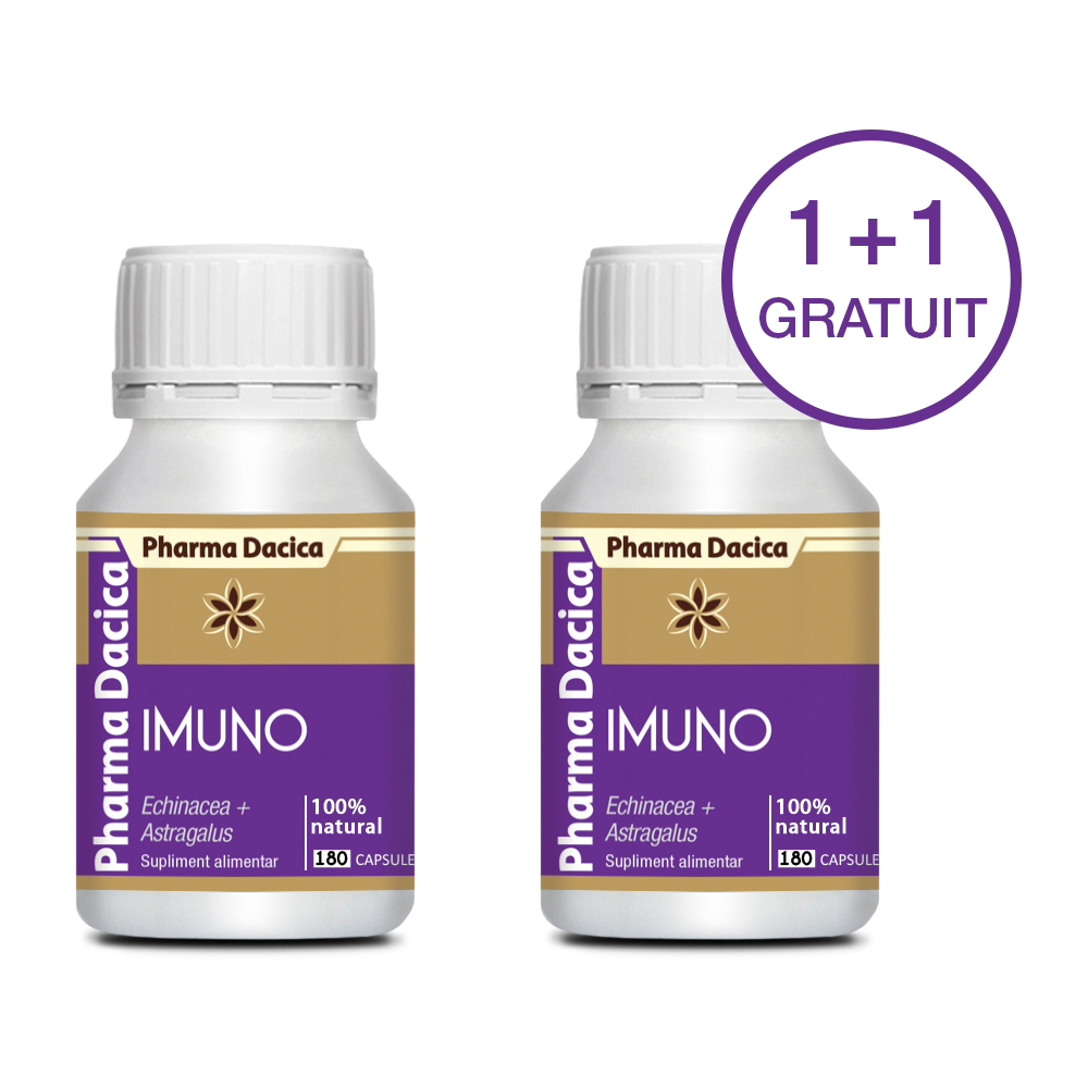 Imuno 1+1 Gratuit, 180 Capsule X 2 Pharma Dacica