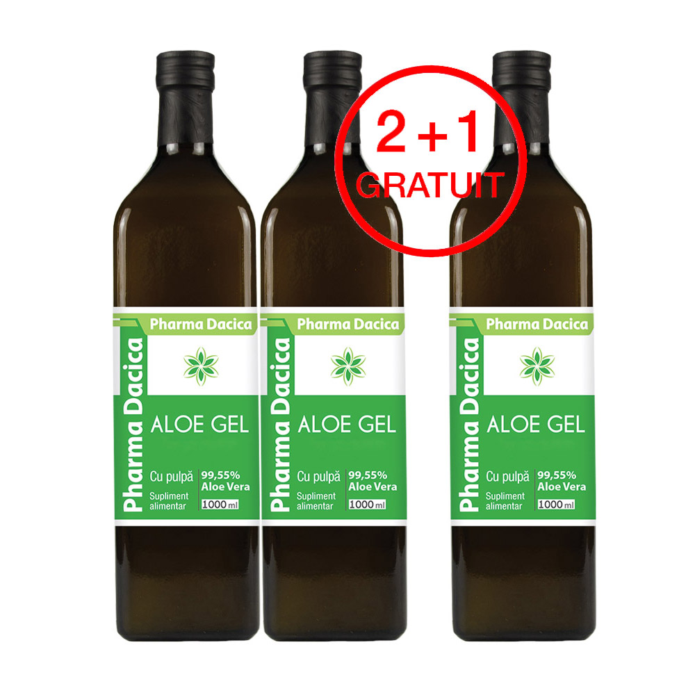 Aloe-Gel-21-Gratuit.jpg Aloe Gel 2+1 Gratuit, 1000ml x 3 - imagine 1