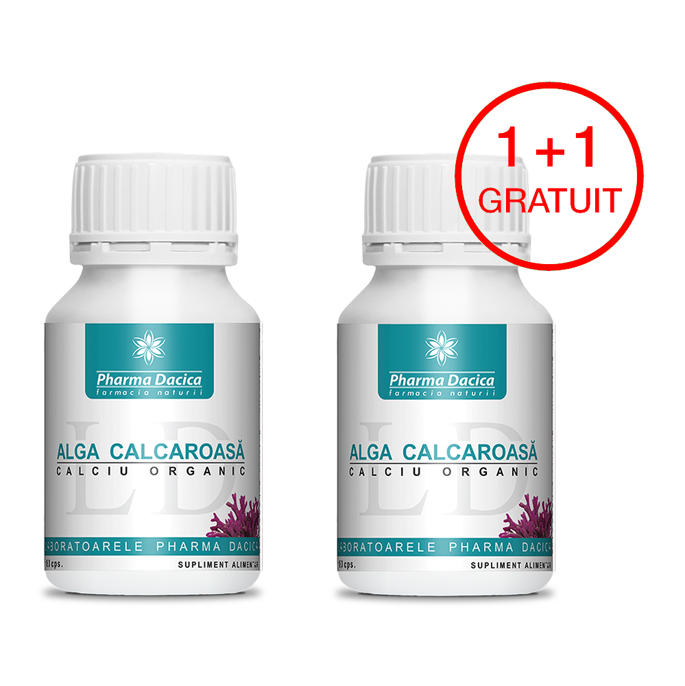 Promotii-Alga-180.png Algă Calcaroasă 1+1 Gratuit, 180 capsule x 2 - imagine 1