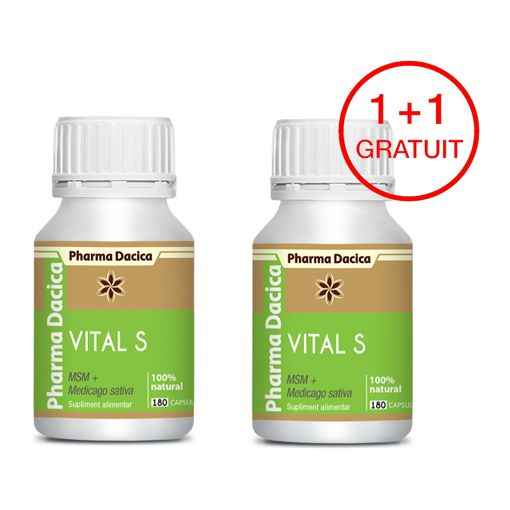 Promotii-Vital-180-1.png Vital S 1+1 Gratuit, 180 capsule x 2 - imagine 1