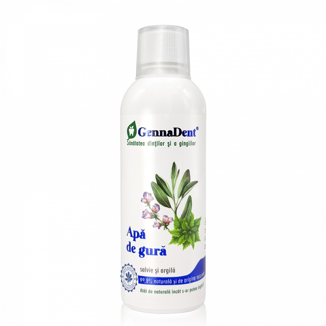 gennadent-apa-de-gura-naturala-cu-salvie-si-argila-500-ml-E28093-leonard2499.jpg GennaDent Apa de gura naturala cu salvie și argila 500 ml – Leonard Radutz formula - imagine 1