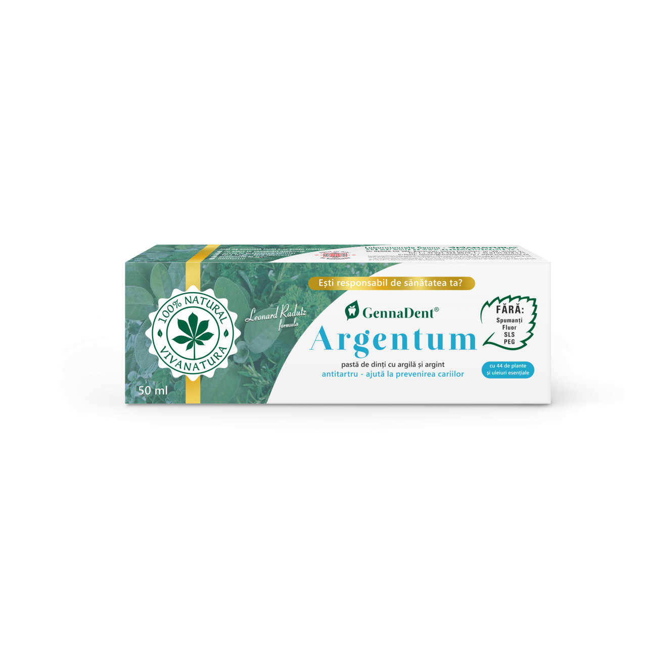 gennadent-argentum-pasta-de-dinti-naturala-100-cu-argila-si-argint2363.jpg GennaDent Argentum - pasta de dinti naturala 100% cu argila si argint, fara fluor, 50 ml - Leonard Radutz formula - VivaNatura - imagine 1